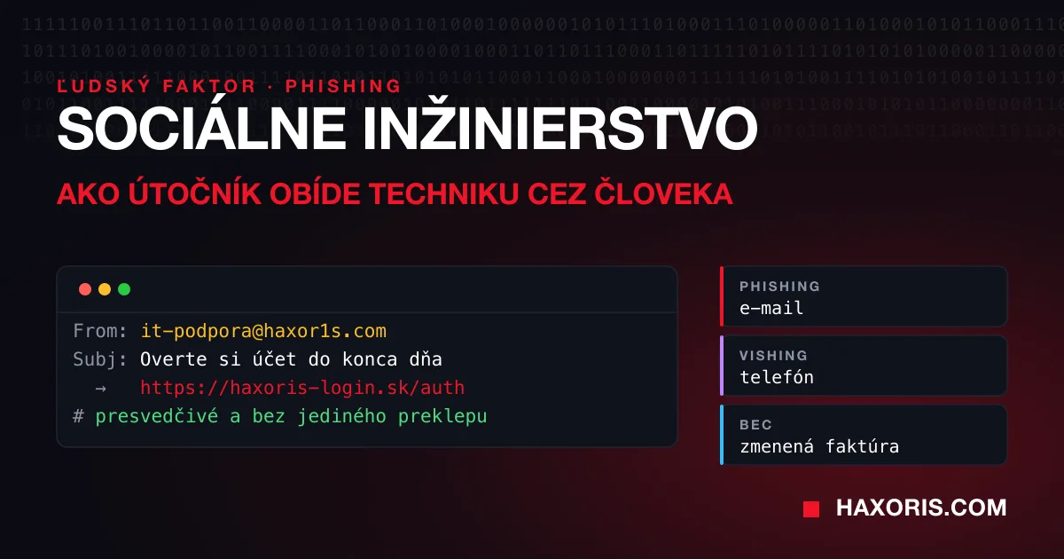 Sociálne inžinierstvo - manipulácia človeka pri kybernetickom útoku