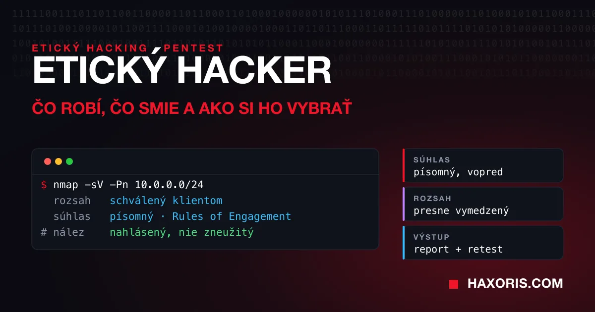 Etický hacker pri práci - penetračné testovanie