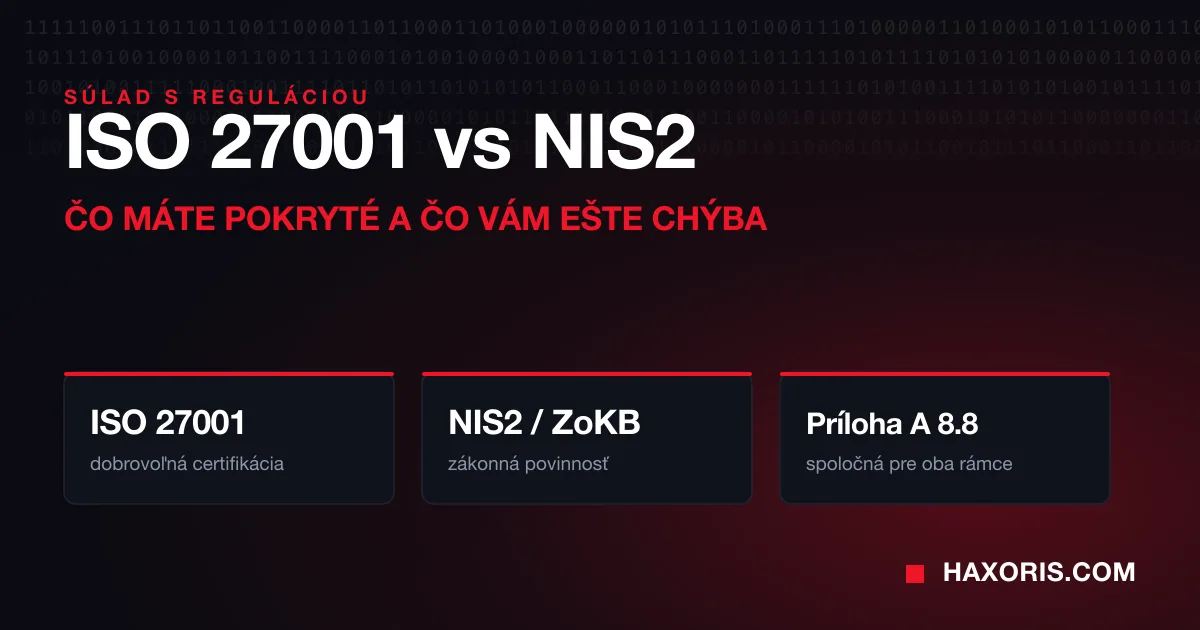 Porovnanie ISO 27001 a NIS2